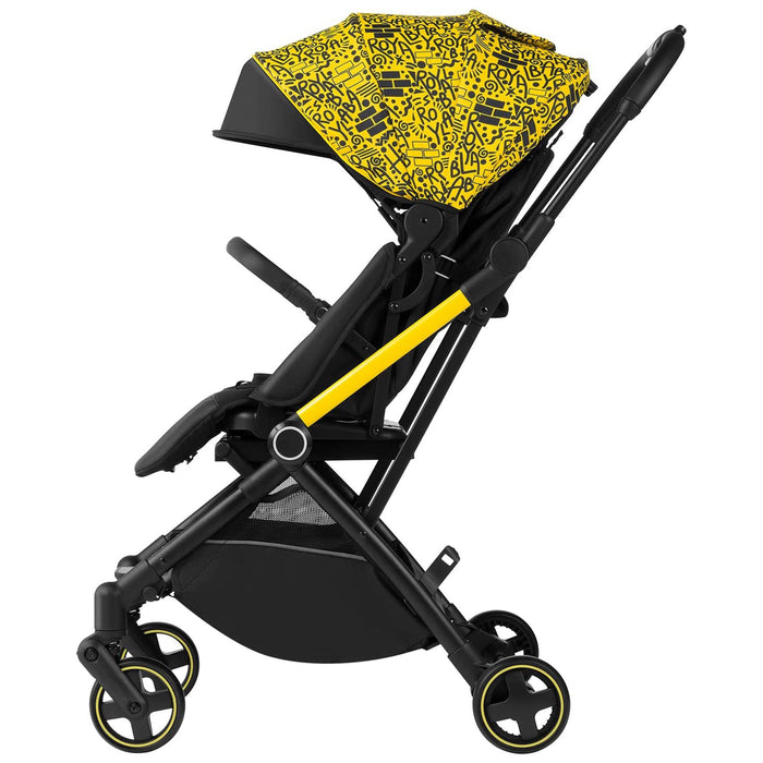 RoyalBaby 360 Reversible Seat Compact Portable Travel Stroller, Black/Yellow