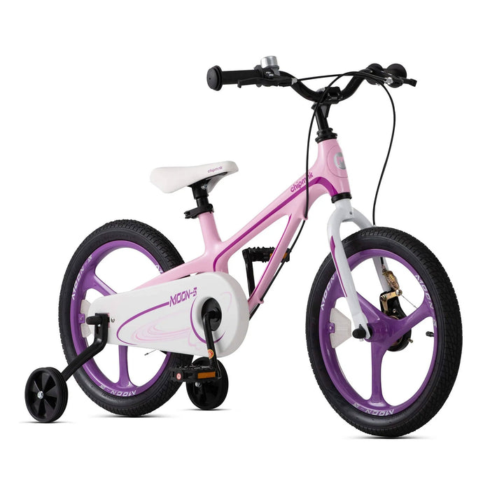 RoyalBaby Moon-5 16" Magnesium Kids Bicycle w/Training Wheels & Kickstand, Pink