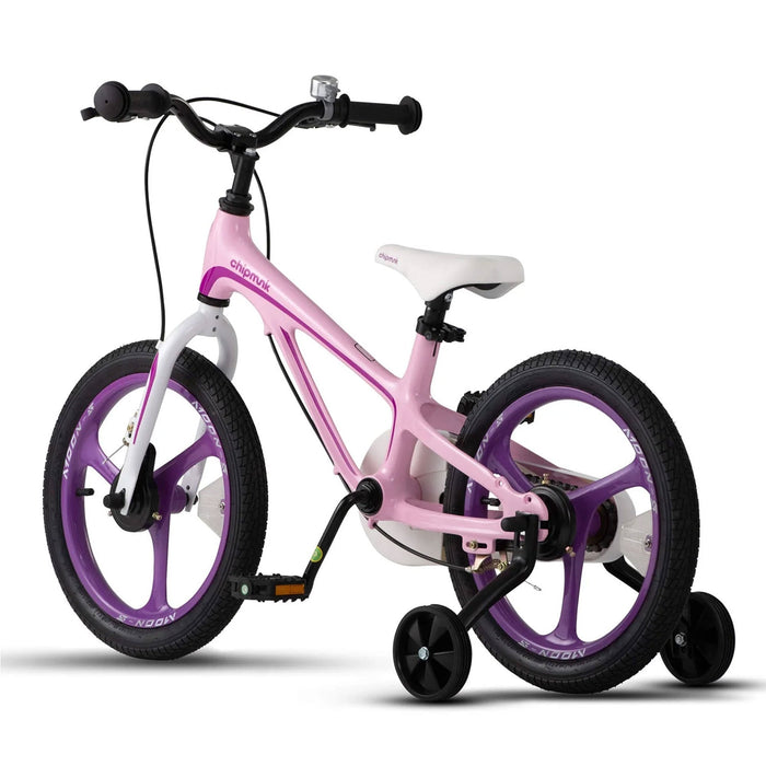 RoyalBaby Moon-5 16" Magnesium Kids Bicycle w/Training Wheels & Kickstand, Pink