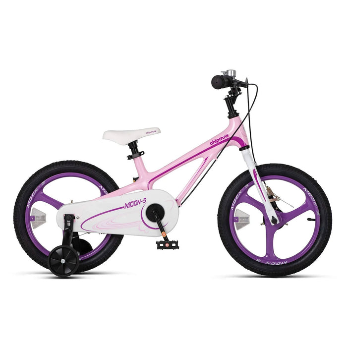 RoyalBaby Moon-5 16" Magnesium Kids Bicycle w/Training Wheels & Kickstand, Pink