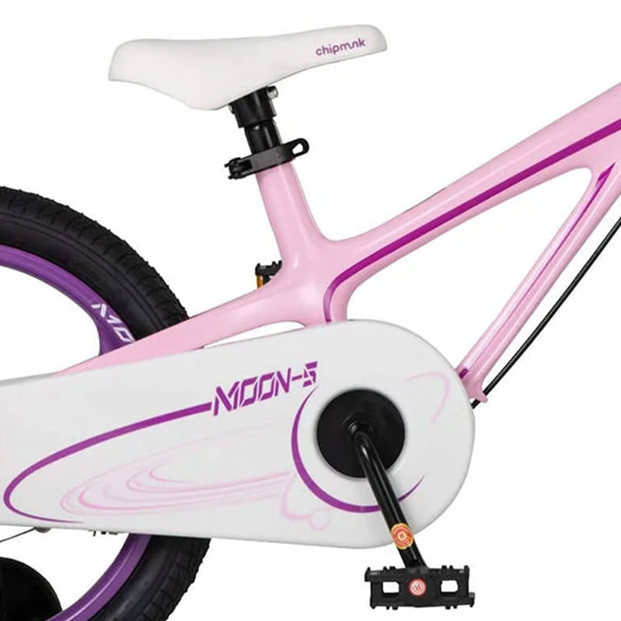 RoyalBaby Moon-5 16" Magnesium Kids Bicycle w/Training Wheels & Kickstand, Pink