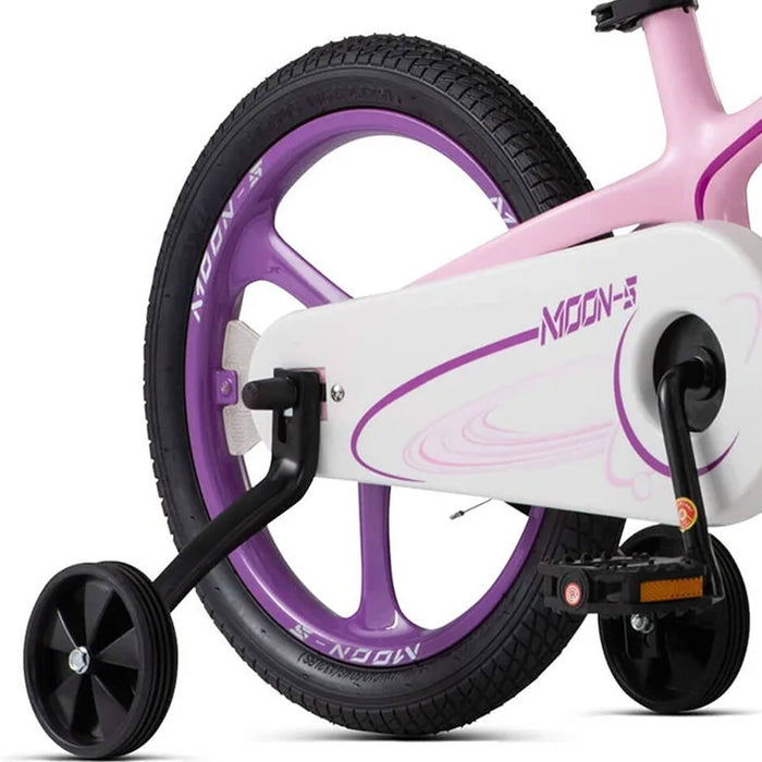 RoyalBaby Moon-5 16" Magnesium Kids Bicycle w/Training Wheels & Kickstand, Pink