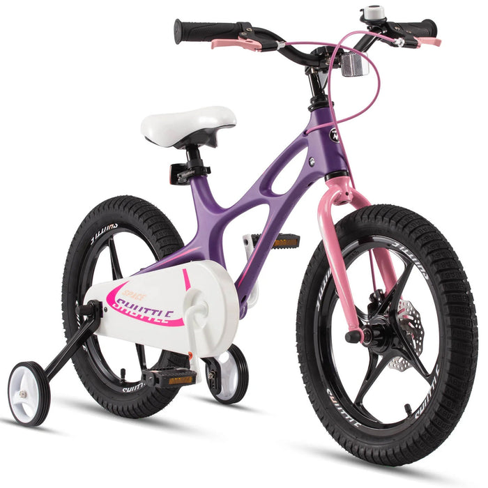 RoyalBaby Space Shuttle 16" Magnesium Alloy Kids Bicycle w/2 Disc Brakes, Purple