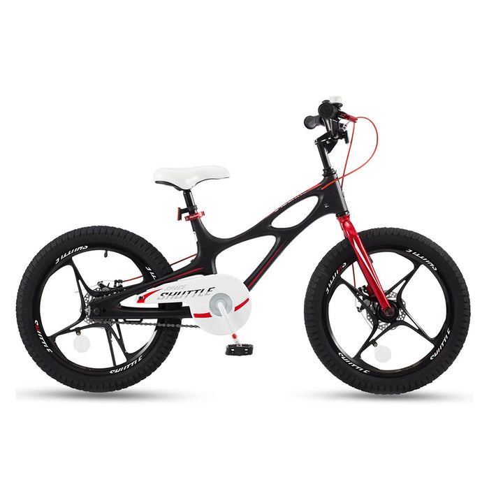 RoyalBaby Space Shuttle 18" Magnesium Alloy Kids Bicycle w/2 Disc Brakes, Black