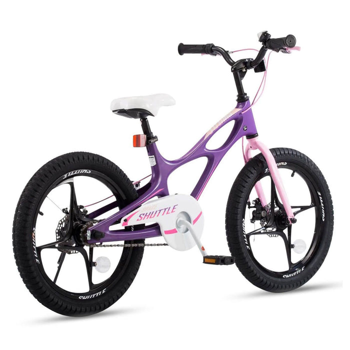 RoyalBaby Space Shuttle 18" Magnesium Alloy Kids Bicycle w/2 Disc Brakes, Purple