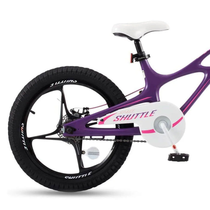 RoyalBaby Space Shuttle 18" Magnesium Alloy Kids Bicycle w/2 Disc Brakes, Purple