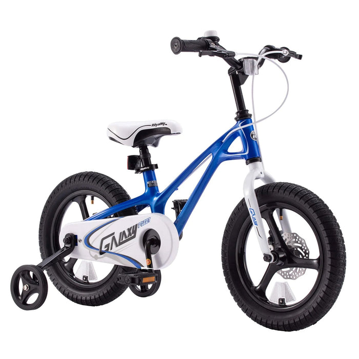 RoyalBaby RoyalMg Galaxy Fleet 14 Inch Kids Bicycle with Training Wheels, Blue