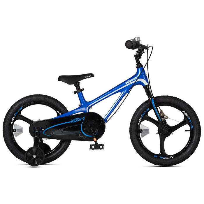 RoyalBaby Moon-5 14" Magnesium Alloy Kids Bicycle with Training Wheels, Blue