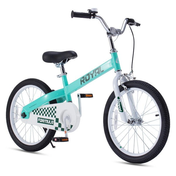 RoyalBaby Formula 18 Inch Kids Bike with Kickstand and Coaster Brake, Green