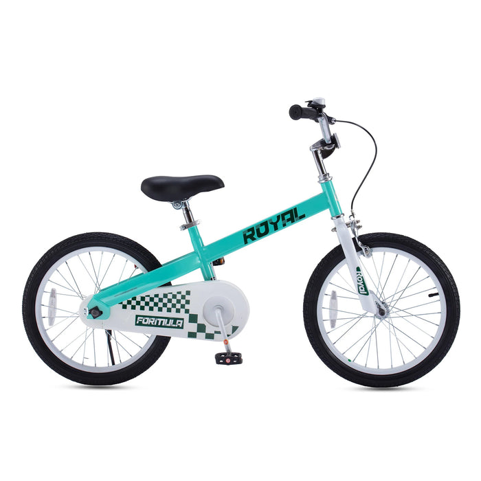 RoyalBaby Formula 18 Inch Kids Bike with Kickstand and Coaster Brake, Green