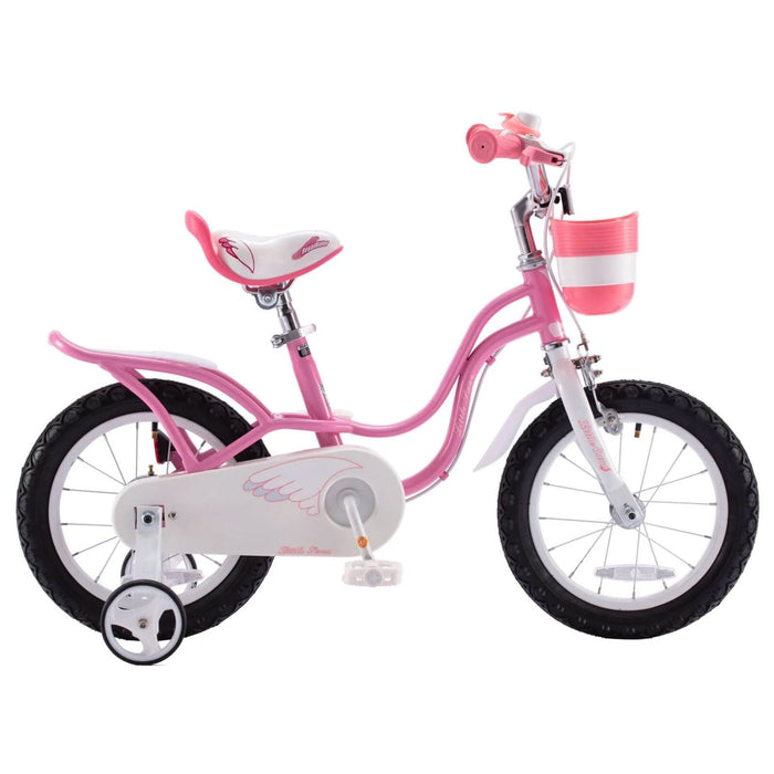 RoyalBaby Little Swan 12" Carbon Steel Kids Bicycle with Dual Hand Brakes, Pink