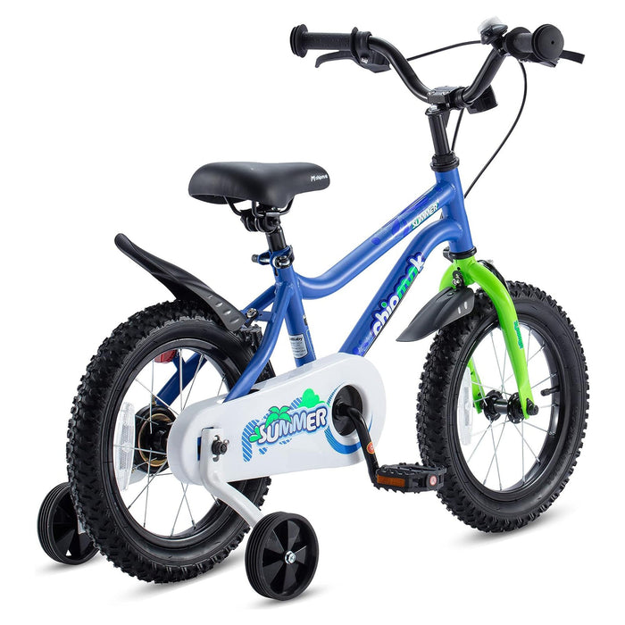 RoyalBaby Chipmunk 12" Toddler Kids Bike with Training Wheels & Bell, Blue