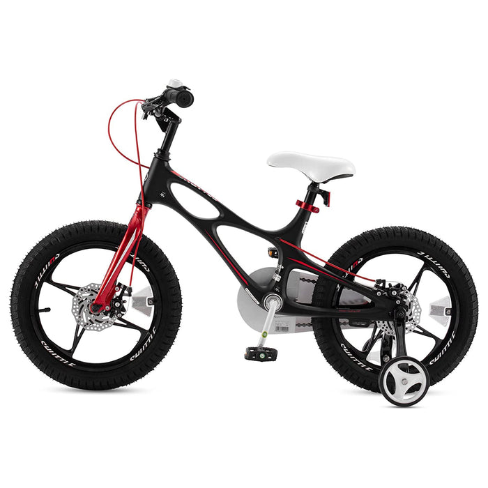 RoyalBaby Space Shuttle 16" Magnesium Alloy Kids Bike w/Training Wheels, Black