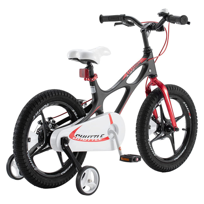 RoyalBaby Space Shuttle 16" Magnesium Alloy Kids Bike w/Training Wheels, Black