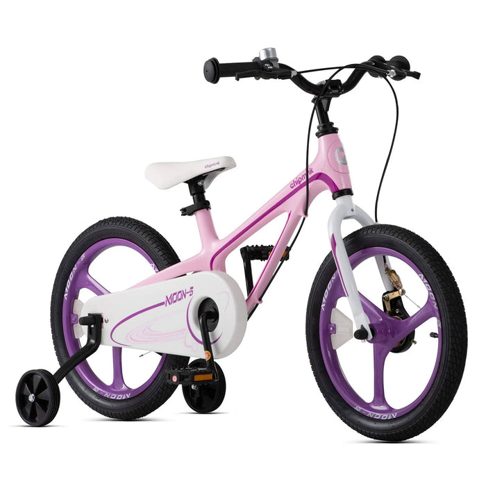 RoyalBaby Moon-5 14" Magnesium Alloy Kids Bicycle with Training Wheels, Pink