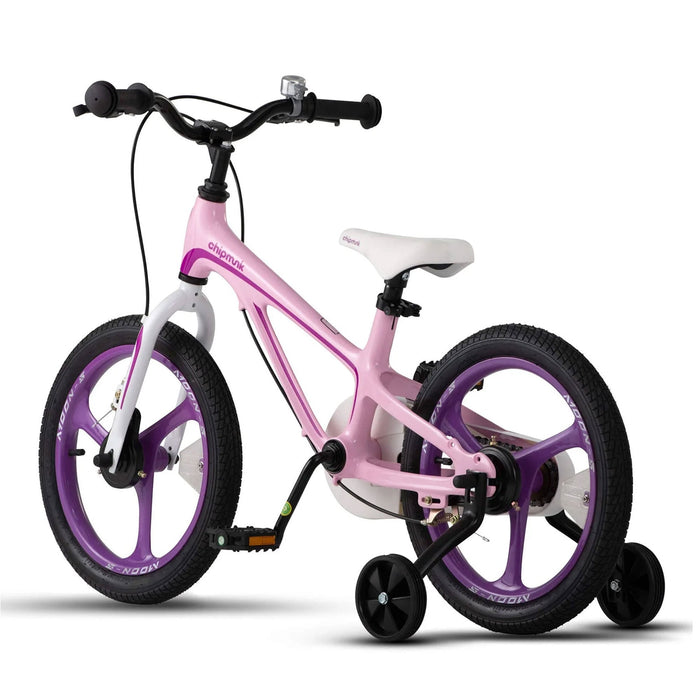 RoyalBaby Moon-5 14" Magnesium Alloy Kids Bicycle with Training Wheels, Pink