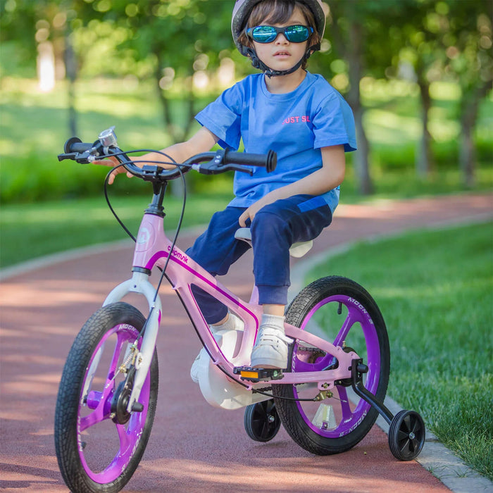 RoyalBaby Moon-5 14" Magnesium Alloy Kids Bicycle with Training Wheels, Pink