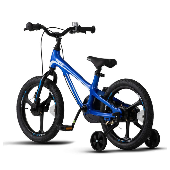 RoyalBaby Moon-5 16" Magnesium Kids Bicycle w/Training Wheels & Kickstand, Blue