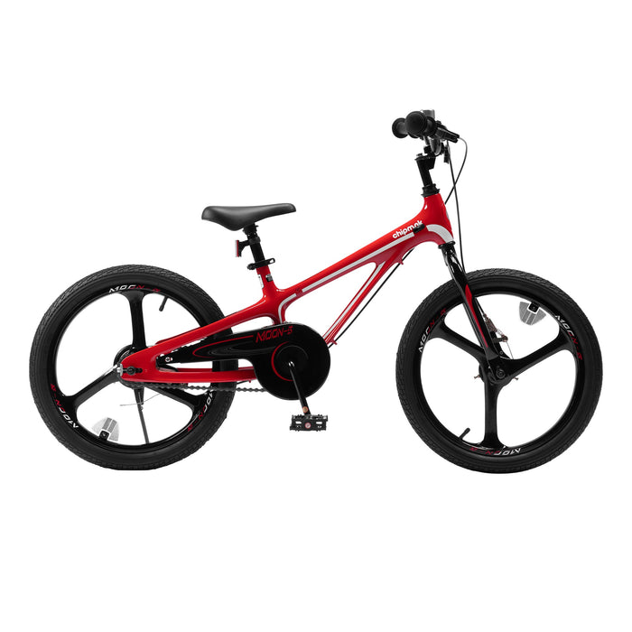 RoyalBaby Moon-5 18" Magnesium Kids Bicycle w/Dual Hand Brakes & Kickstand, Red