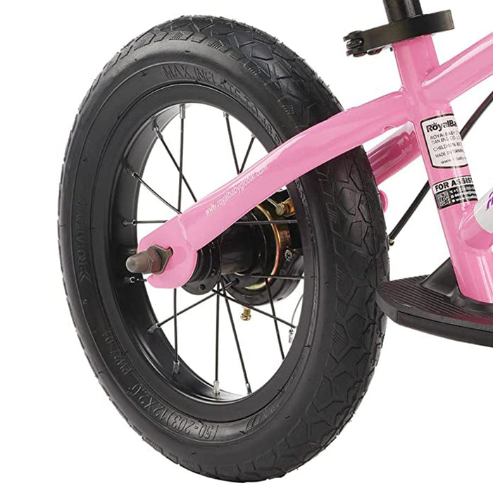 RoyalBaby Freestyle 12" Balance Bike with Handbrakes for Kids Ages 2 to 5, Pink