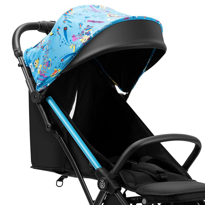 RoyalBaby 360 Classic Seat Compact Fold Portable Travel Stroller, Black/Blue