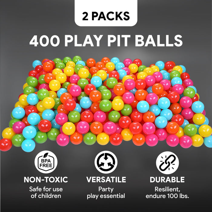 BalanceFrom Fitness 2.3" Play Pit Balls with Storage Bag, Multicolor (2 Pack)