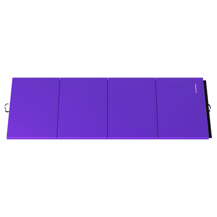 BalanceFrom Fitness Gymnastics Mat with Sectional Floor Balance Beam, Purple