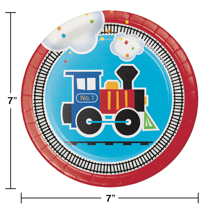 Party Decorations All Aboard Train Birthday Party Kit for 8 - 48 Total Pieces