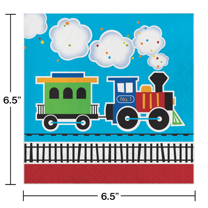 Party Decorations All Aboard Train Birthday Party Kit for 8 - 48 Total Pieces