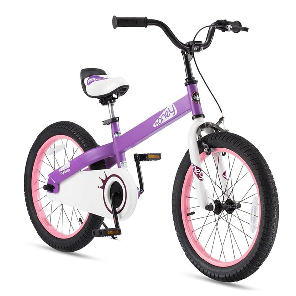 RoyalBaby Cubetube Honey 18 Inch Kids Bicycle w/Kickstand & Reflectors, Purple