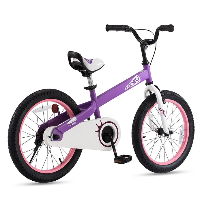 RoyalBaby Cubetube Honey 18 Inch Kids Bicycle w/Kickstand & Reflectors, Purple