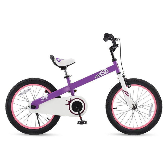 RoyalBaby Cubetube Honey 18 Inch Kids Bicycle w/Kickstand & Reflectors, Purple