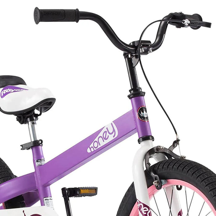 RoyalBaby Cubetube Honey 18 Inch Kids Bicycle w/Kickstand & Reflectors, Purple