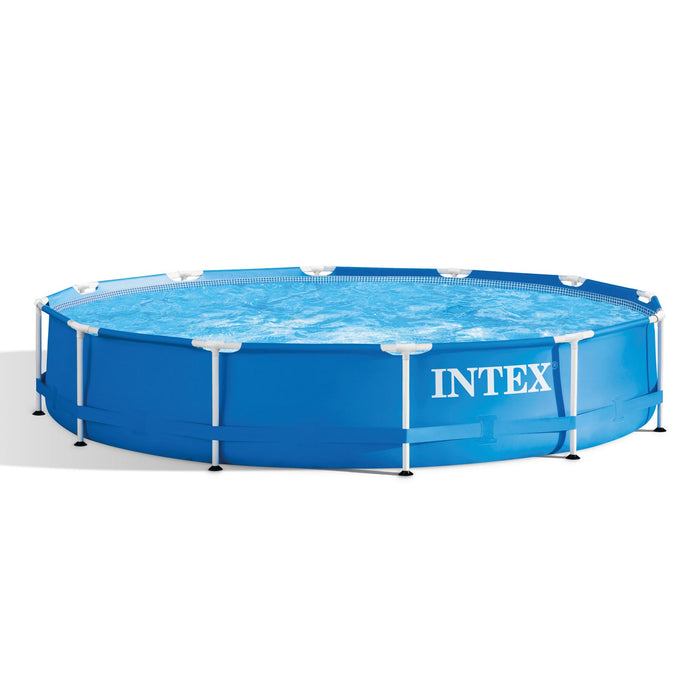 Intex 12' Above Ground Pool and Pump with 58" Inflatable Sunset Glow Kids Pool