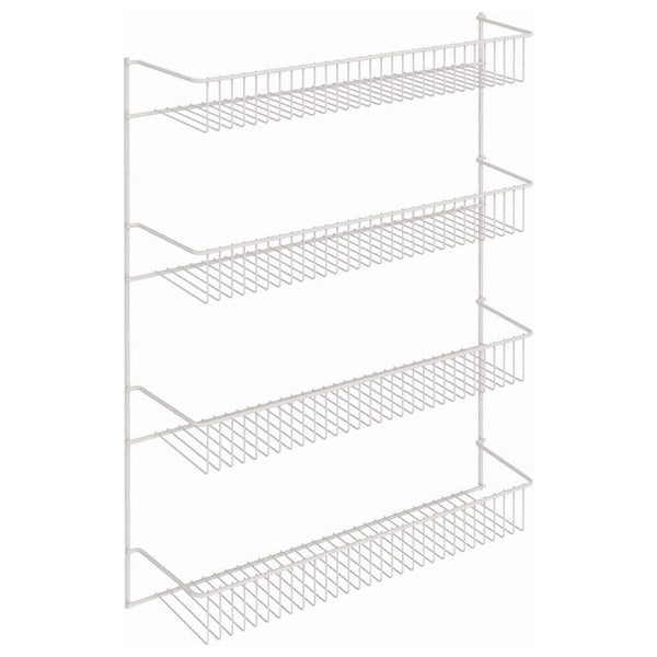 ClosetMaid 4 Tier Door or Wall Mount Rack Organizer for Home and Kitchen, White