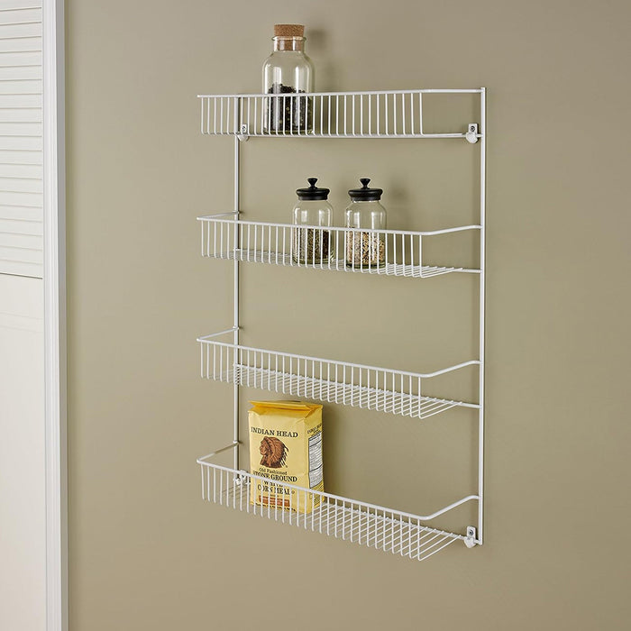 ClosetMaid 4 Tier Door or Wall Mount Rack Organizer for Home and Kitchen, White