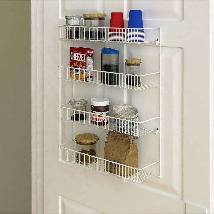 ClosetMaid 4 Tier Door or Wall Mount Rack Organizer for Home and Kitchen, White