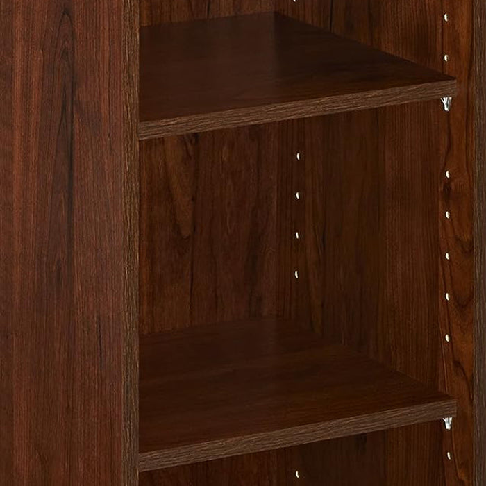 ClosetMaid 3 Tier Wooden Storage Organizer w/2 Adjustable Shelves, Dark Cherry