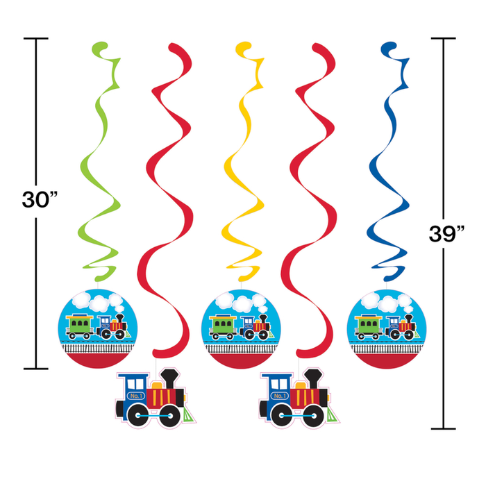 Party Decorations All Aboard Train Birthday Party Kit for 8 - 48 Total Pieces