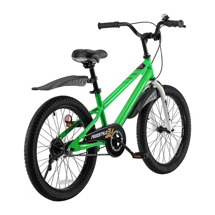 RoyalBaby Freestyle Kids 20 Inch Bike with Kickstand, Bell and Reflectors, Green