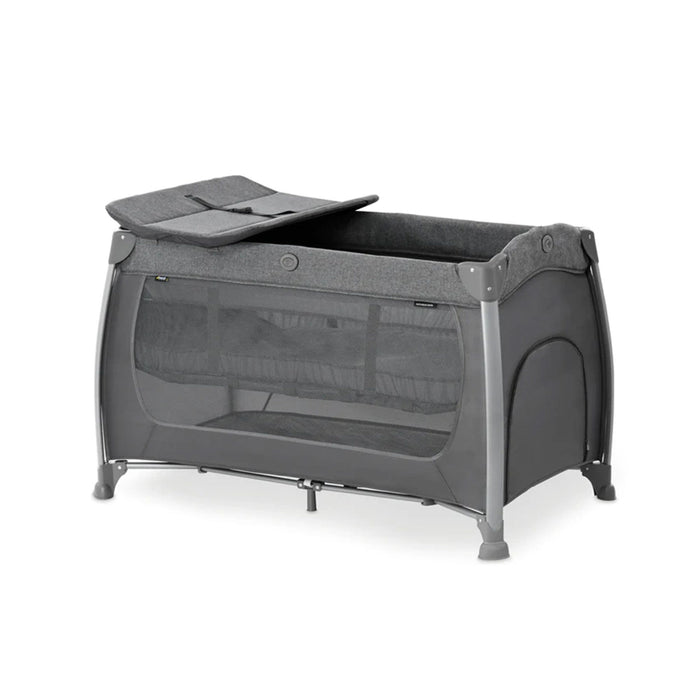 hauck Play N Relax Center Portable Baby Playard Crib with Travel Bag, Charcoal