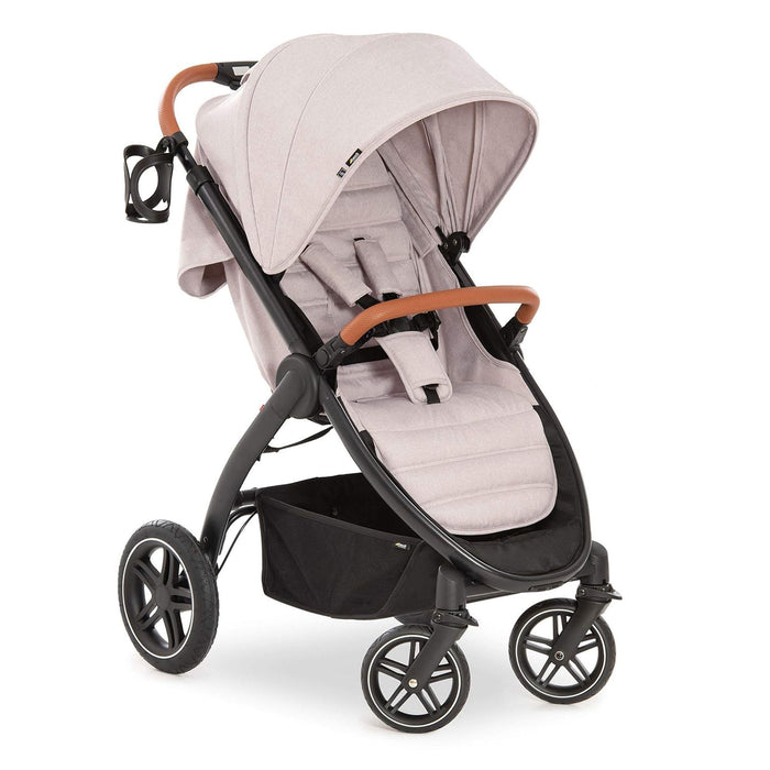 hauck Uptown Deluxe Folding Stroller with Cup Holder and Canopy, Melange Beige