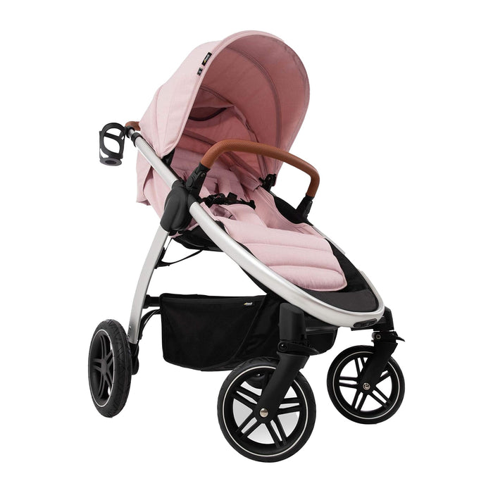 hauck Uptown Deluxe Folding Stroller with Cup Holder and Canopy, Melange Rose