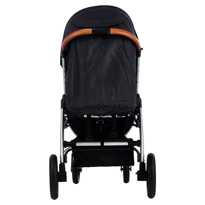 hauck Uptown Deluxe Folding Stroller with Cup Holder and Canopy, Melange Black