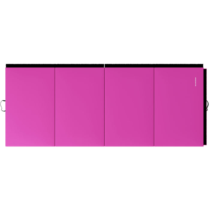 BalanceFrom 4' x 8' x 2" All Purpose Folding Fitness Gymnastics Gym Mat, Pink