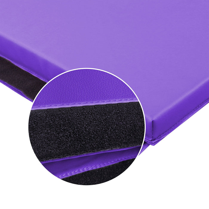 BalanceFrom 4' x 6' x 2" All Purpose Folding Fitness Gymnastics Gym Mat, Purple