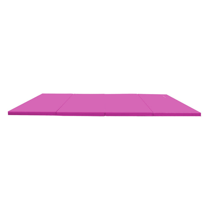 BalanceFrom 4' x 6' x 2" All Purpose Folding Fitness Gymnastics Gym Mat, Pink