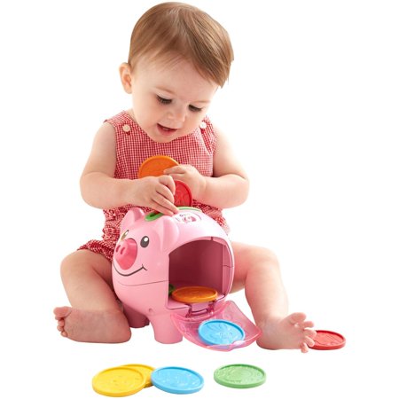 Fisher-Price Laugh & Learn Bilingual Piggy Bank, Pink