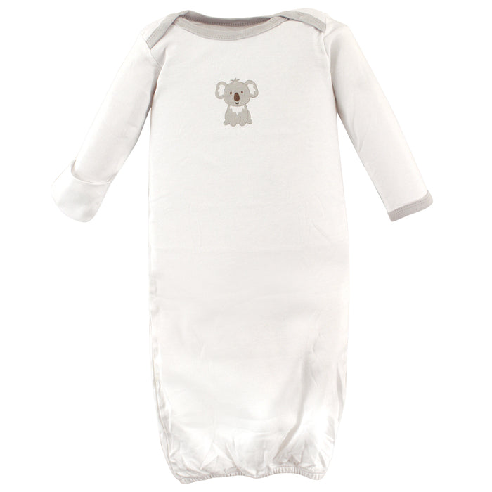 Luvable Friends Baby Unisex Cotton Gowns, Koala, 0-6 Months