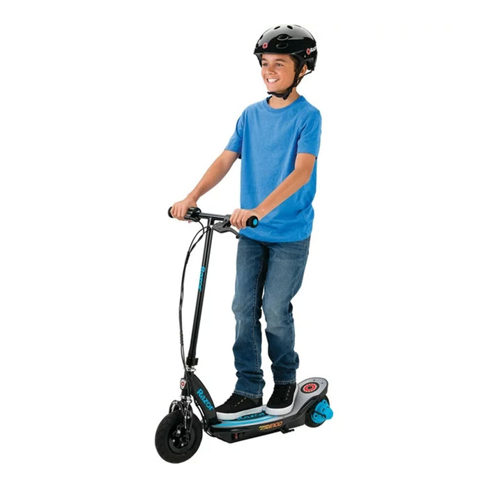 Razor Power Core E100 Electric Scooter with Aluminum Deck and Hand Brake, Blue